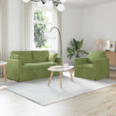 Sofa Sæt 2 pcs Lys grøn 158 x 78 x 80 cm Fløjl