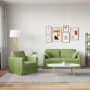 Sofa Sæt 2 pcs Lys grøn 158 x 78 x 80 cm Fløjl