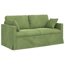 Sofa Sæt 2 pcs Lys grøn 158 x 78 x 80 cm Fløjl