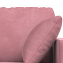 Sofa Sæt 2 pcs Lyserød 158 x 78 x 80 cm Fløjl