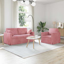 Sofa Sæt 2 pcs Lyserød 158 x 78 x 80 cm Fløjl