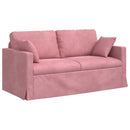 Sofa Sæt 2 pcs Lyserød 158 x 78 x 80 cm Fløjl