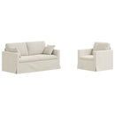 Sofa Sæt 2 pcs Creme 158 x 78 x 80 cm Fløjl