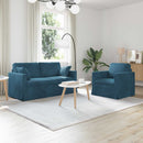 Sofa Sæt 2 pcs Blå 158 x 78 x 80 cm Fløjl