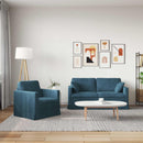 Sofa Sæt 2 pcs Blå 158 x 78 x 80 cm Fløjl