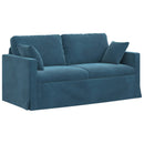 Sofa Sæt 2 pcs Blå 158 x 78 x 80 cm Fløjl