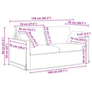 Sofa Sæt 2 pcs Blå 158 x 78 x 80 cm Fløjl