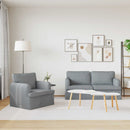 Sofa Sæt 2 pcs Lysegrå 162 x 80 x 85 cm Stof
