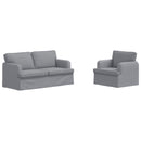 Sofa Sæt 2 pcs Lysegrå 162 x 80 x 85 cm Stof