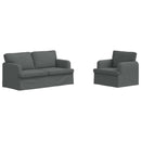 Sofa Sæt 2 pcs Mørkegrå 162 x 80 x 85 cm Stof