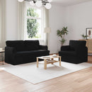 Sofa Sæt 2 pcs Sort 162 x 80 x 85 cm Stof
