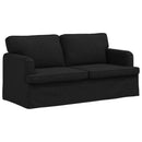 Sofa Sæt 2 pcs Sort 162 x 80 x 85 cm Stof