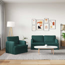Sofa Sæt 2 pcs Mørkegrøn 162 x 80 x 85 cm Stof