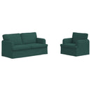 Sofa Sæt 2 pcs Mørkegrøn 162 x 80 x 85 cm Stof