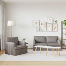 Sofa Sæt 2 pcs Gråbrun 162 x 80 x 85 cm Stof