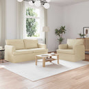 Sofa Sæt 2 pcs Creme 162 x 80 x 85 cm Stof