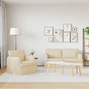 Sofa Sæt 2 pcs Creme 162 x 80 x 85 cm Stof