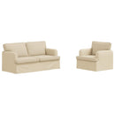 Sofa Sæt 2 pcs Creme 162 x 80 x 85 cm Stof