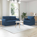 Sofa Sæt 2 pcs Blå 162 x 80 x 85 cm Stof