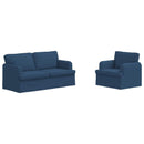 Sofa Sæt 2 pcs Blå 162 x 80 x 85 cm Stof