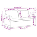 Sofa Sæt 2 pcs Blå 162 x 80 x 85 cm Stof