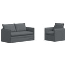 Sofa Sæt 2 pcs Mørkegrå 156 x 82 x 85 cm Stof