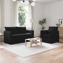 Sofa Sæt 2 pcs Sort 156 x 82 x 85 cm Stof