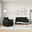 Sofa Sæt 2 pcs Sort 156 x 82 x 85 cm Stof