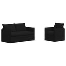 Sofa Sæt 2 pcs Sort 156 x 82 x 85 cm Stof