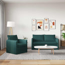 Sofa Sæt 2 pcs Mørkegrøn 156 x 82 x 85 cm Stof