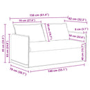 Sofa Sæt 2 pcs Gråbrun 156 x 82 x 85 cm Stof