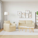 Sofa Sæt 2 pcs Cremefarvet 156 x 82 x 85 cm Stof