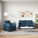 Sofa Sæt 2 pcs Blå 156 x 82 x 85 cm Stof