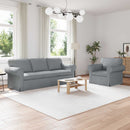 Sofa Sæt 2 pcs Lysegrå 215 x 82 x 80 cm Stof