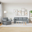 Sofa Sæt 2 pcs Lysegrå 215 x 82 x 80 cm Stof