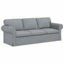 Sofa Sæt 2 pcs Lysegrå 215 x 82 x 80 cm Stof