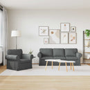 Sofa Sæt 2 pcs Mørkegrå 215 x 82 x 80 cm Stof