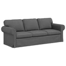 Sofa Sæt 2 pcs Mørkegrå 215 x 82 x 80 cm Stof