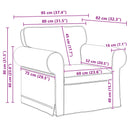 Sofa Sæt 2 pcs Mørkegrå 215 x 82 x 80 cm Stof