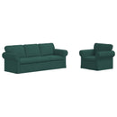 Sofa Sæt 2 pcs Mørkegrøn 215 x 82 x 80 cm Stof