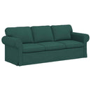 Sofa Sæt 2 pcs Mørkegrøn 215 x 82 x 80 cm Stof