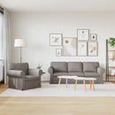 Sofa Sæt 2 pcs Gråbrun 215 x 82 x 80 cm Stof