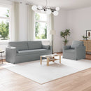Sofa Sæt 2 pcs Lysegrå 198 x 78 x 80 cm Stof