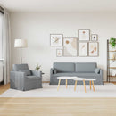 Sofa Sæt 2 pcs Lysegrå 198 x 78 x 80 cm Stof