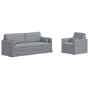 Sofa Sæt 2 pcs Lysegrå 198 x 78 x 80 cm Stof