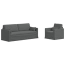 Sofa Sæt 2 pcs Mørkegrå 198 x 78 x 80 cm Stof