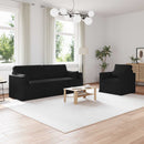 Sofa Sæt 2 pcs Sort 198 x 78 x 80 cm Stof