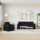 Sofa Sæt 2 pcs Sort 198 x 78 x 80 cm Stof