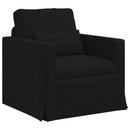 Sofa Sæt 2 pcs Sort 198 x 78 x 80 cm Stof