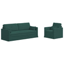 Sofa Sæt 2 pcs Mørkegrøn 198 x 78 x 80 cm Stof
